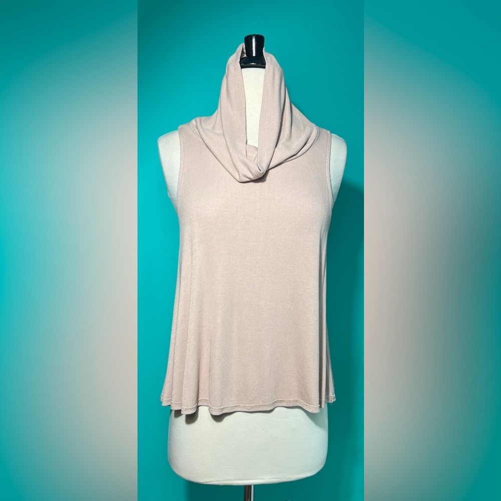 Sage Backless Turtleneck Tank Top